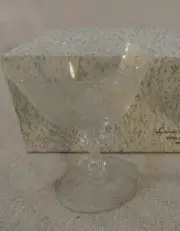 1 QTY Hand Made / Etched Crystal Cocktail 4.5" Drinking Glass LARSENS JEWELRY