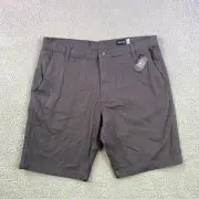 Volcom Chino Shorts Men's 36 Gray New Outdoors Performance Cotton Elastane