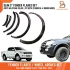3" Grey Gray Wildtrak Slim Fender Flares for Ford Ranger T6 PX 2012-2014 XLT XLS