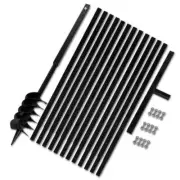 NNEVL Ground Drill with Handle 120 mm with Extension Tube 13 m Steel