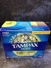 Tampax Pearl - Super Absorbency 50 Tampons - Unscented - Jumbo Box with Tape