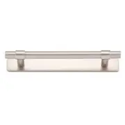 Helsinki Cabinet Pull with Backplate CTC128mm Satin Nickel