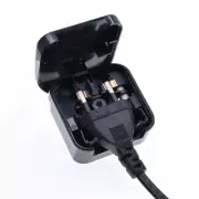 2xEU 2Pin to UK 3Pin Converter Power Plug Adapter 5AMP Fuss Screw Secured Type C