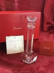 NIB FLAWLESS Exquisite BACCARAT Glass PERLES Crystal CANDLE HOLDER CANDLESTICK