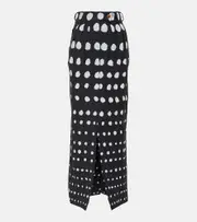[Vivienne Westwood] Vivienne Westwood Polka-dot wool maxi skirt AU 6 black