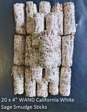 White Sage Smudge Sticks Wands 20 x 4" Bundle Free Post