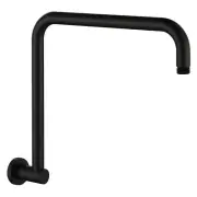 Fienza 350mm Round Fixed Gooseneck Shower Arm Matte Black 422112