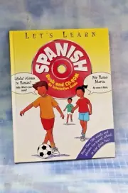 Let’s Learn Spanish Picture Book + CD-Rom, New FREE SHIPPING!