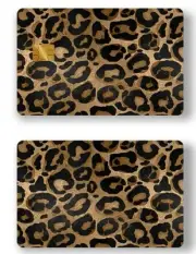 Leopard 2pcs Credit/Debit Card Cover Skin Sticker