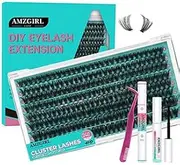 Lash Clusters Kit 240pcs, Lash Extension Kit 40D D Curl Diy Cluster Eyelashes Extensions Lash Bond and Remover Waterproof Lash Applicator Tools for 10-18mm Mix Lashes Beginner Self Use at Home