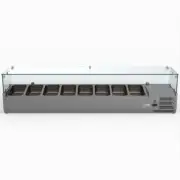 FED-X Flat Glass Salad Bench - Countertop Prep Fridges (XVRX1800/380)
