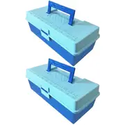 2x 28cm Storage Box/Case/Caddy/Organiser Tray for Tool/Sewing/Handcraft/Fishing