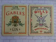 Beer COASTER ~ C.P.R. Distillery GABLES Gin ~ McMENAMINS Billy Whiskey ~ OREGON