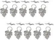 [Frediuo] Leaf Toggle Clasps for Crafting - Bundle of 10