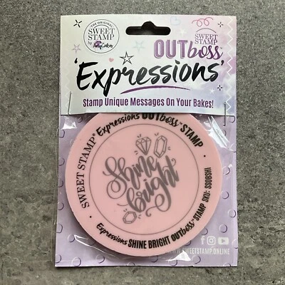 Sweet Stamp By Outboss Plastic Expression Fondant Stamp, “Shine Bright”