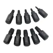 10pc Imperial Black Broken Head Screw Extractor 1/8 "-13/32" Multi Key Sliding T