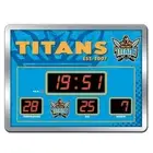 Gold Coast Titans NRL SCOREBOARD Digital LED Wall Clock Calendar Temperature ...