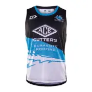 NRL Cronulla Sharks Men's Team Training Singlet - Sizes 2XL - 5XL