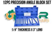 Angle gauge blocks 1 to 30 dec 12pcs hardened and Ground gauge plate 1/4" x 3"