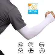 Sunproof UV Protection Cooling Arm Sleeves Long Wristlet 1 Pair/1 Size/2 Colors