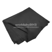 New Audio Speaker Net Cover Dust Transparent Fabric Mesh Cloth Black 1.75x0.5m