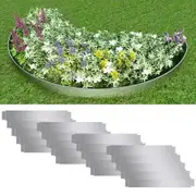 Set of 20 Flexible Lawn Fence Galvanised Steel 100 x 15 cm