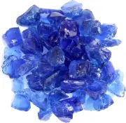 RGLASS-OB Propane Gas Firepit Fire Glass in Ocean Blue, Extreme Tempature Rating