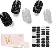 NAILOG Semi Cured Gel Nail Strips, 34 pcs Salon-Quality Gel Nail Stickers, Long Lasting Nail Wraps for Women with Soft Gel Finish (Star Walk)