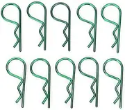 Rc Car Body Clips, 10pcs Rc Car Shell Clip Green R‑Shape Metal Body Clips Pfor 1/8 1/10 Rc Car Fashion in Practical