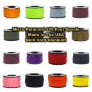 Paracord Planet 125 ft Spools Micro Cord - Made In The USA