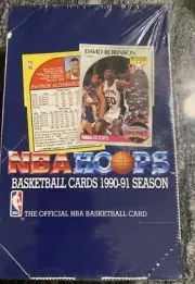 1990-91 NBA Hoops Series 1 Factory Sealed 36 Pack Box/540 Cards/ David Robinson