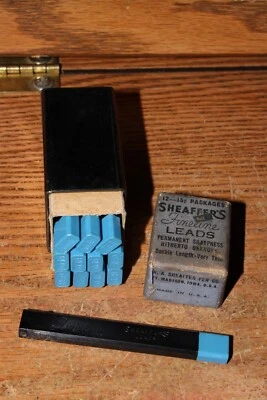 12 Tubes .7mm Red Sheaffer's Fineline Thin Leads 2 3/4" NOS