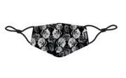 HEADSKINZ - REUSABLE COTTON FACE MASK with PM2.5 CARBON FILTER - GOTHIC ROSE