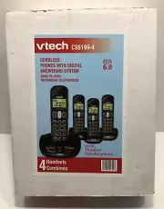 Vtech Phones 4 Cordless Handsets Digital Answering System CS6199~4 New Sealed
