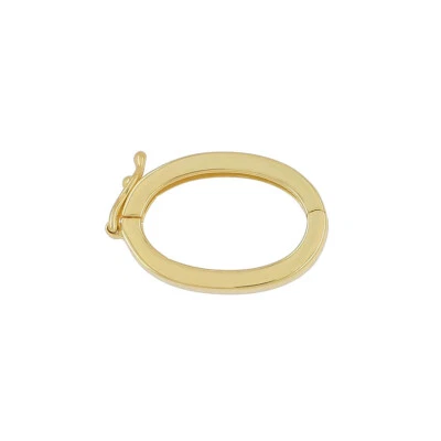 1PC Gold Plated Sterling Silver Oval Shortener Pearl Enhancer Click Clasp #99546