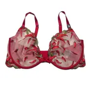 Victoria’s Secret Chili Peppers Very Sexy Low Cut Demi Plunge Bra Size 38DD