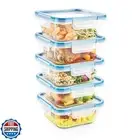 Snapware Total Solutions (5-Pack, 4 Cup) Glass Food Storage Containers Set, A