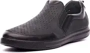 [Nordan] 1323 Men's Casual Loafers Lightweight Comfortable Genuine Leather Round Cap Perforated Shoes