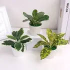 Scindapsus Lifelike Greenery Potted Artificial Plants Bonsai Faux Grass