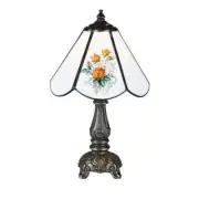 Meyda Lighting 11.5'H Rose Bouquet Mini Lamp, Ca Raindrop - 107812