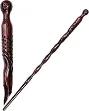 Handicraftviet - Hand Carved Wooden Magic Wand, Magic Wands for Wizards/Collectible Cosplay, Magical Gift for Halloween, Christmas and Birthday Party 15 inch (S6)