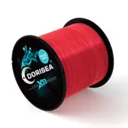 Dorisea Never Fade 8 Strands Red Braided Fishing line 100m 300m 500m 1000m 2000m