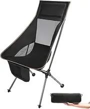 Ultralight Compact High Back Camping Folding Chair with Headrest Support Up to 150 KG/120KG (Color : 2 Pack-66 X 59 X 44/96 cm)