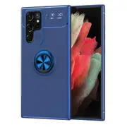 For Samsung Galaxy S22 Ultra 5G Case, Ring Holder Shielding Cover, Blue
