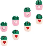 COHEALI 8Pcs Adorable Cactus USB Cable Protectors Durable Tear Charging Line Sleeve for Data Cords Flexible and Wear Resistant Plug Cover for Use
