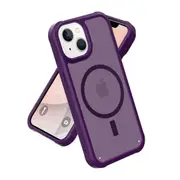 IPhone 15 Plus Case,Compatible With MagSafe,Military-Grade Protective Case,Scratch-Resistant Back Cover-Purple