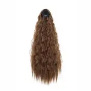 22Inch Synthetic Long Kinky Curly Ponytail Hair Extension Drawstring Wrapped Cli