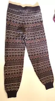 Sun + Stone Men's Regular-Fit Fair Isle Super-Soft Knit Drawstring Joggers Med