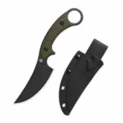 QSP Viper Fixed Blade Knife OD Green G10 Handle 10Cr15MoV Clip Point QS166-B2