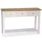 NNEVL Console Table 118x35x77 cm Solid Oak Wood